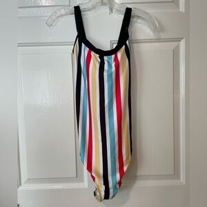 NEXT. Morning Routine One Piece Swimsuit. NWT. Size XL. Striped, slimming,classy